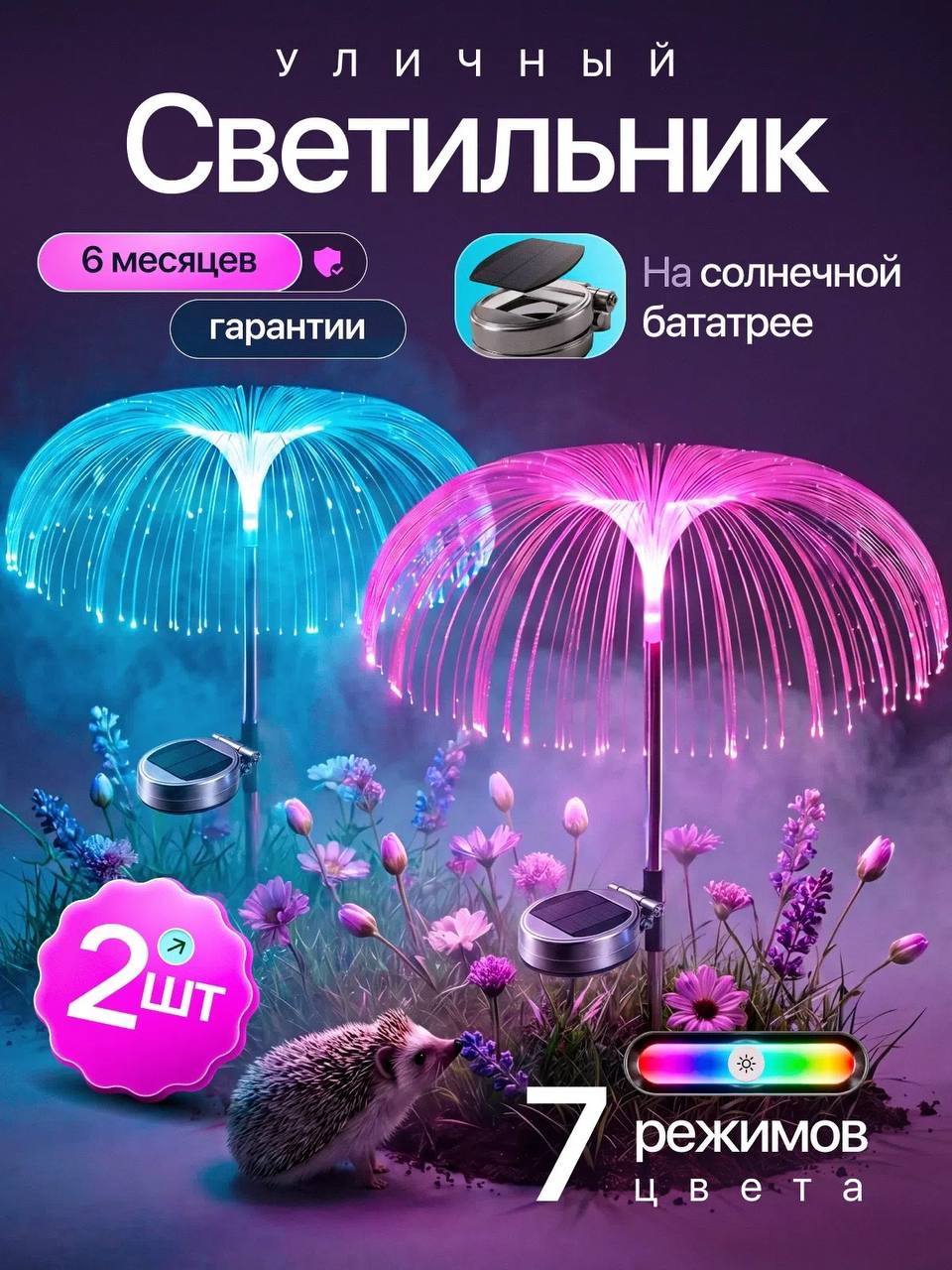 Светильник Садовый на солнечной батарее