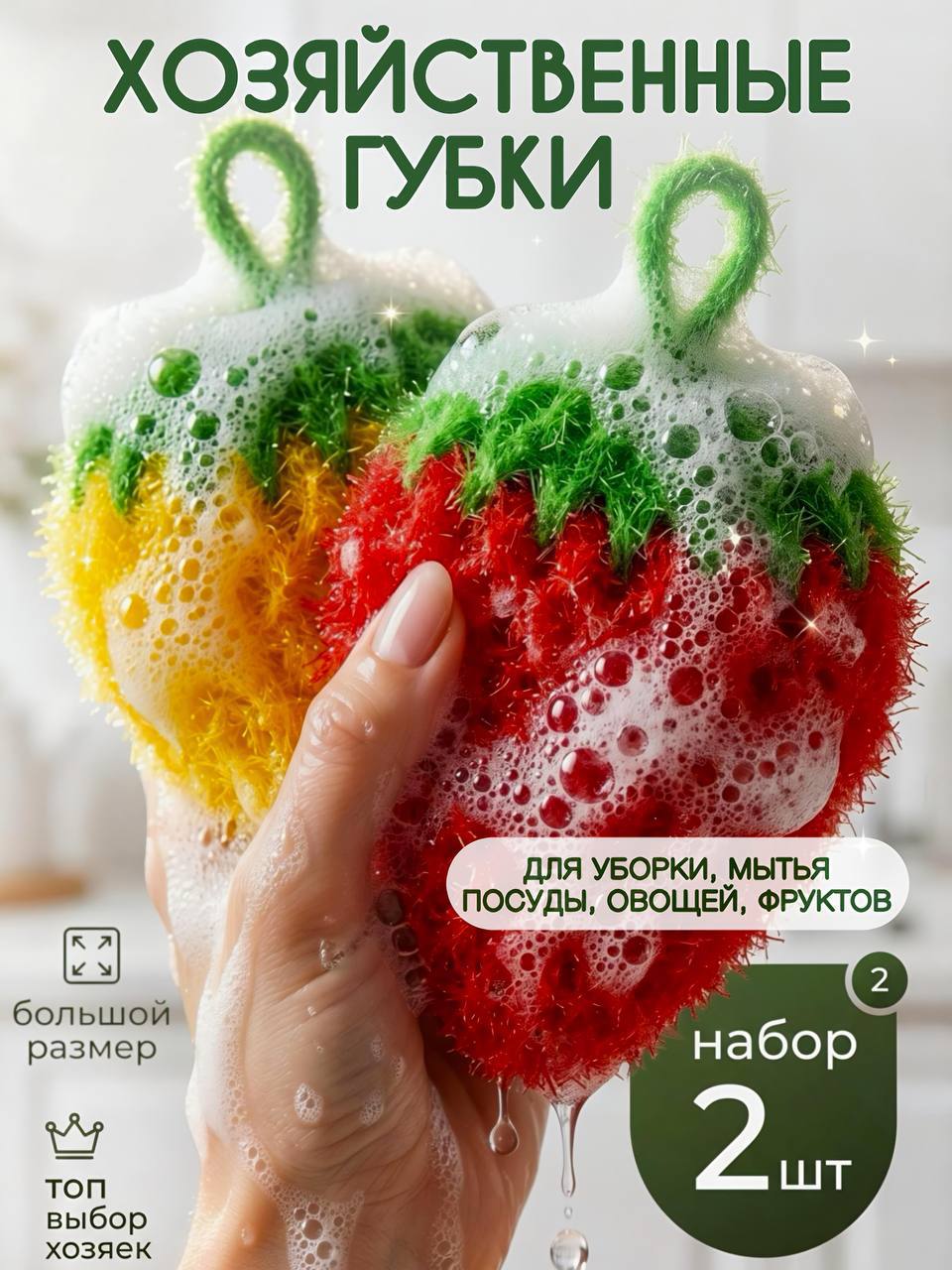 Губки для мытья посуды и уборки