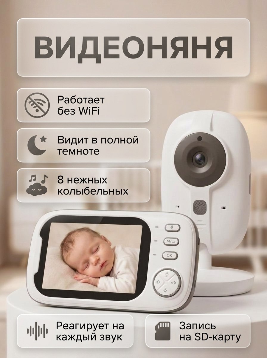 Видеоняня с монитором беспроводная