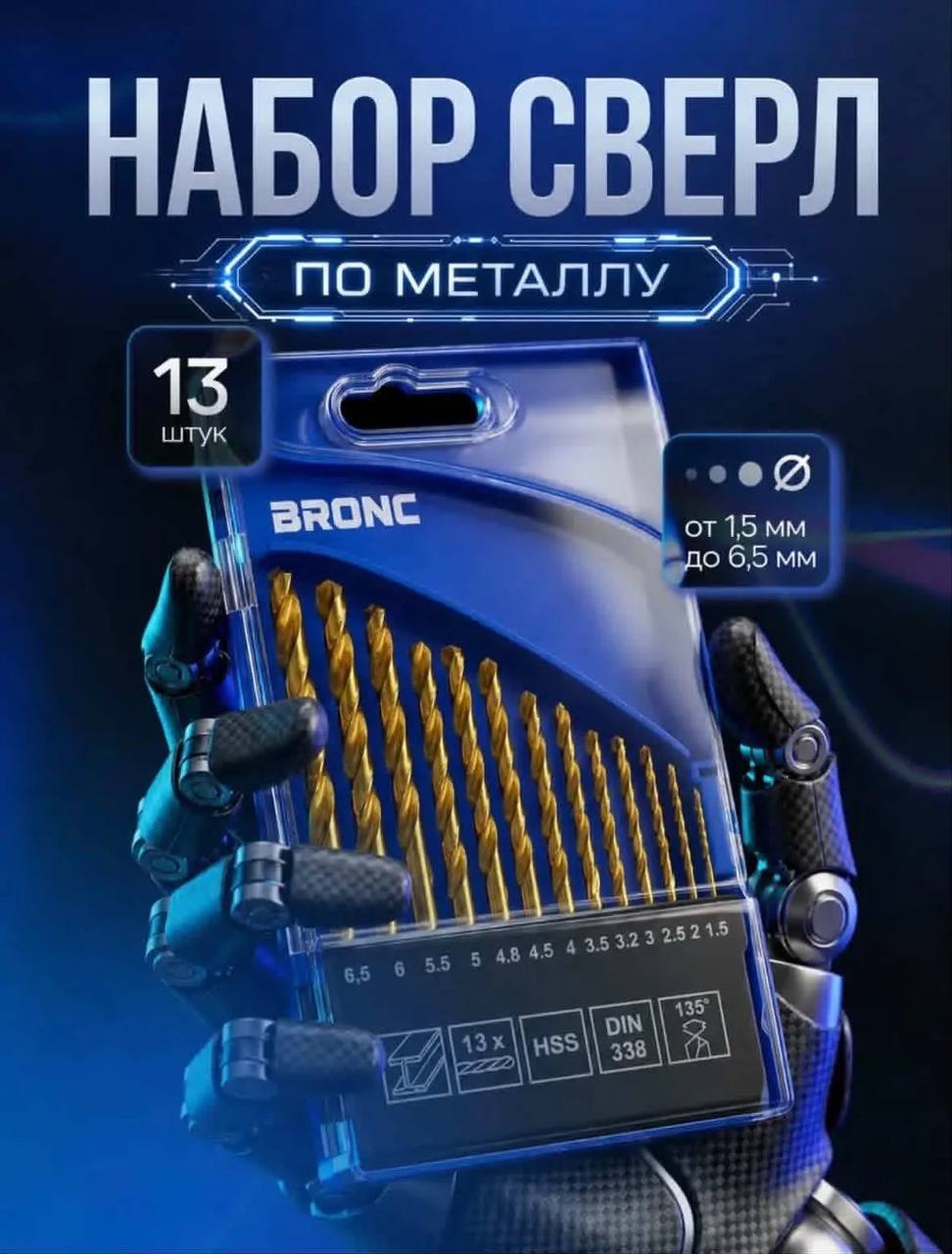 Свёрла по металлу BRONC
