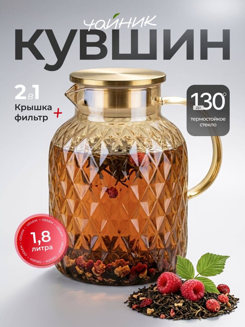 Кувшин из термостойкого стекла